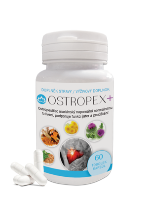 OSTROPEX PLUS- játra, trávení, činnost žaludku, pH rovnováha