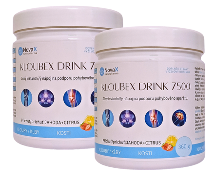 Kloubex Drink 7500 1+1 ZDARMA - příchuť jahoda+citrus