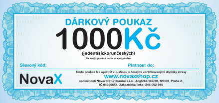 Dárkový poukaz v hodnotě 1000 Kč