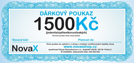 Dárkový poukaz v hodnotě 1500 Kč